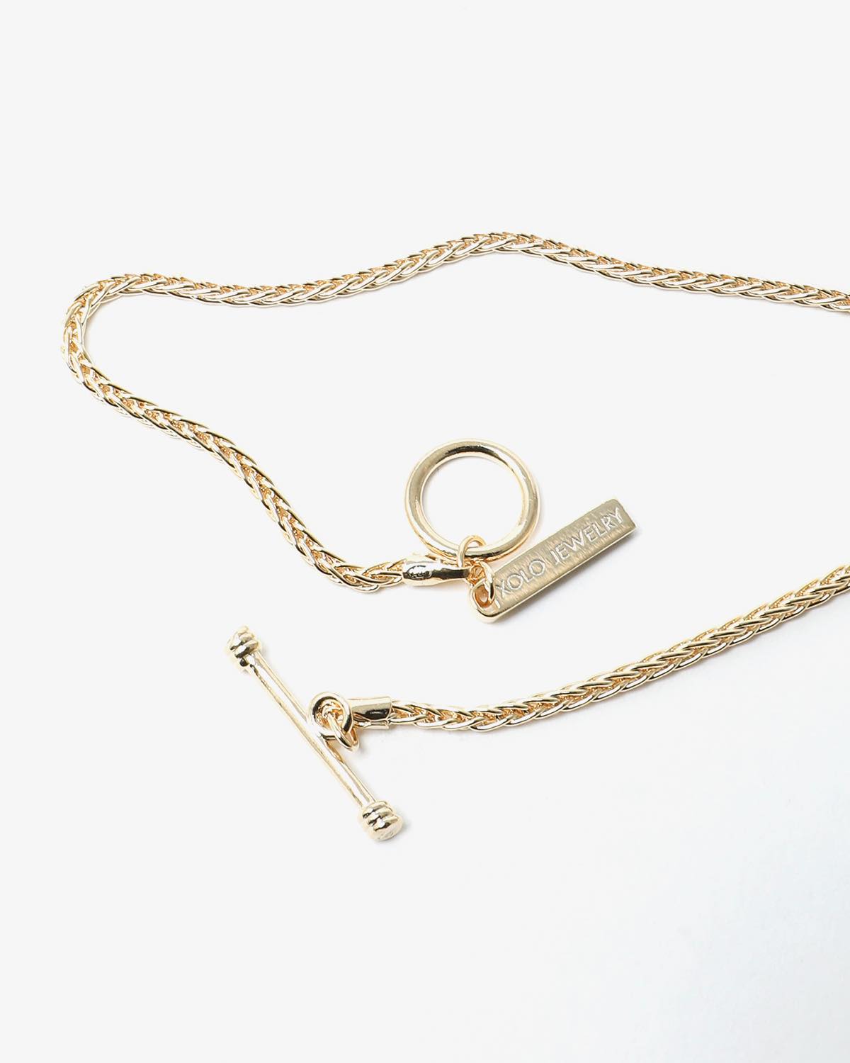 SPIKE LINK NECKLACE -GOLD-