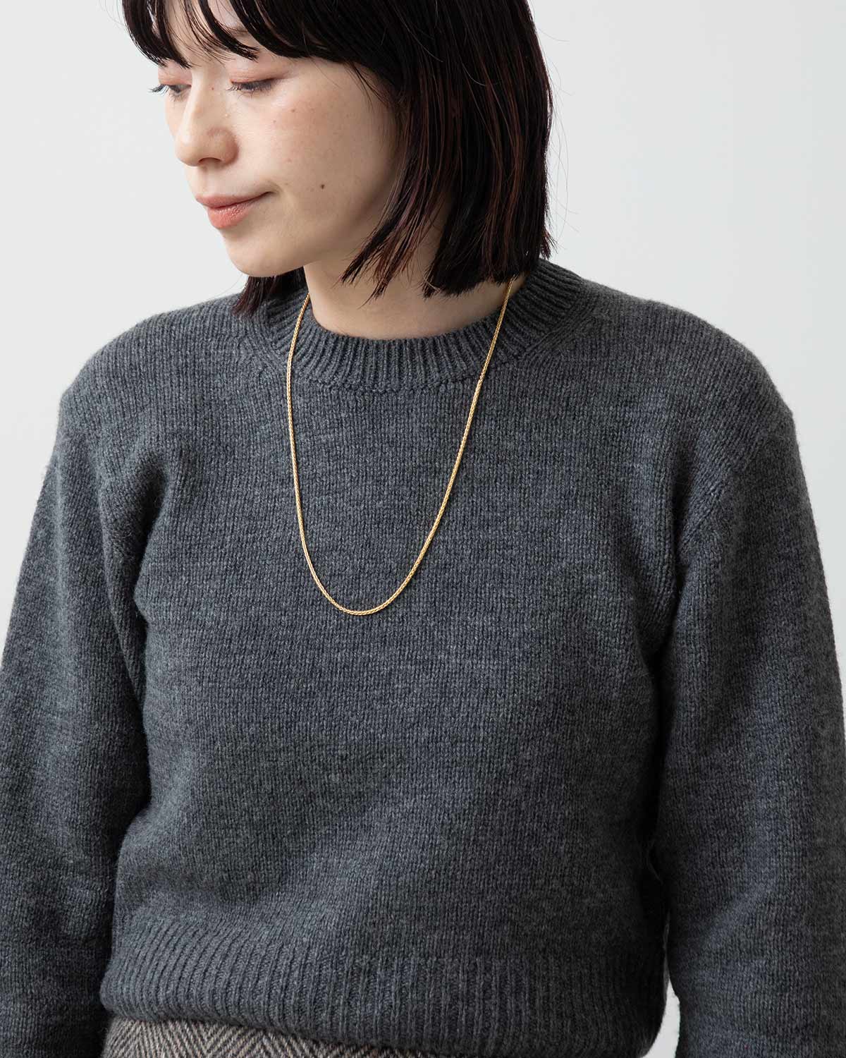 SPIKE LINK NECKLACE -GOLD-