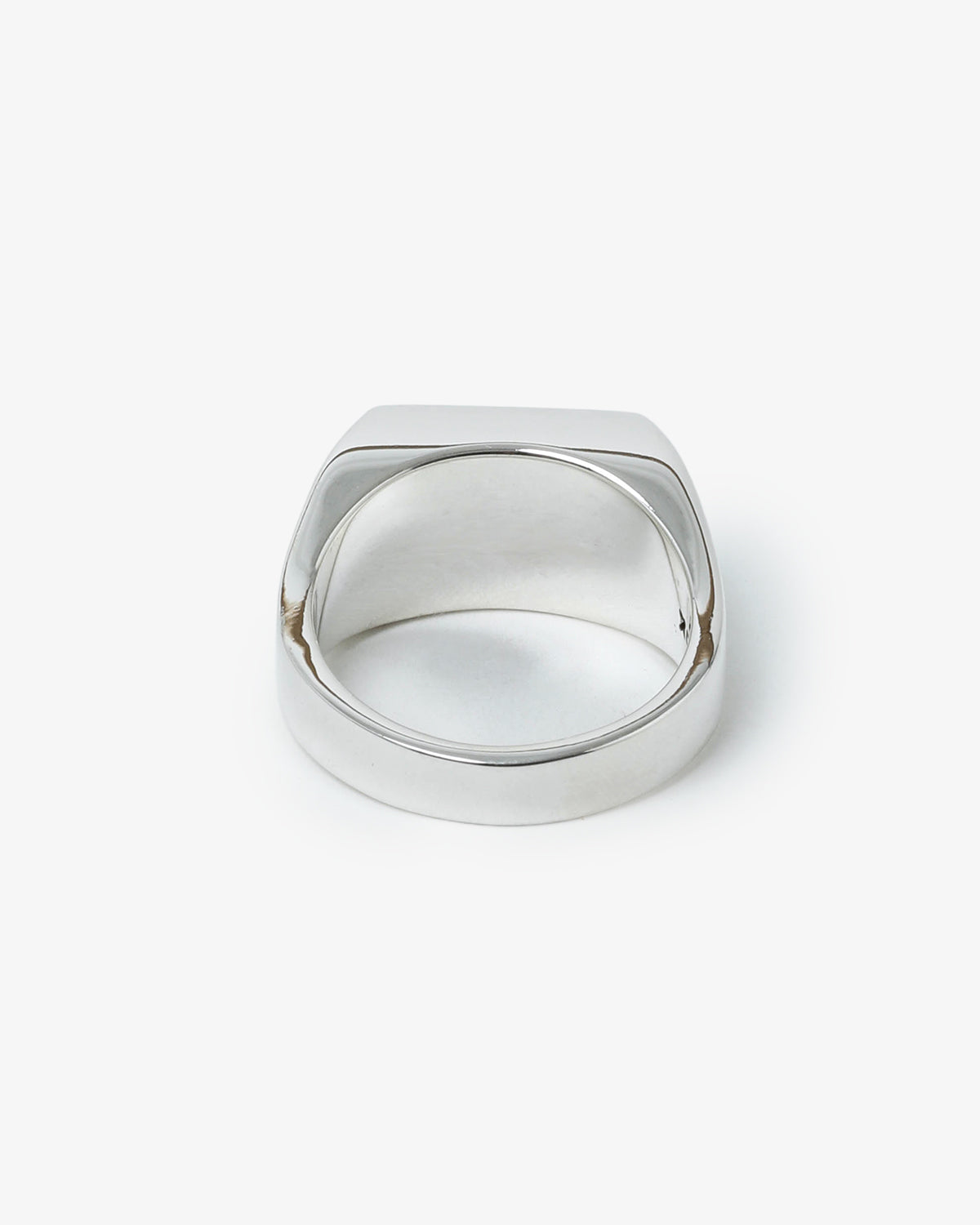 SIGNET RING WITH GRAY & GOLD FLOWER