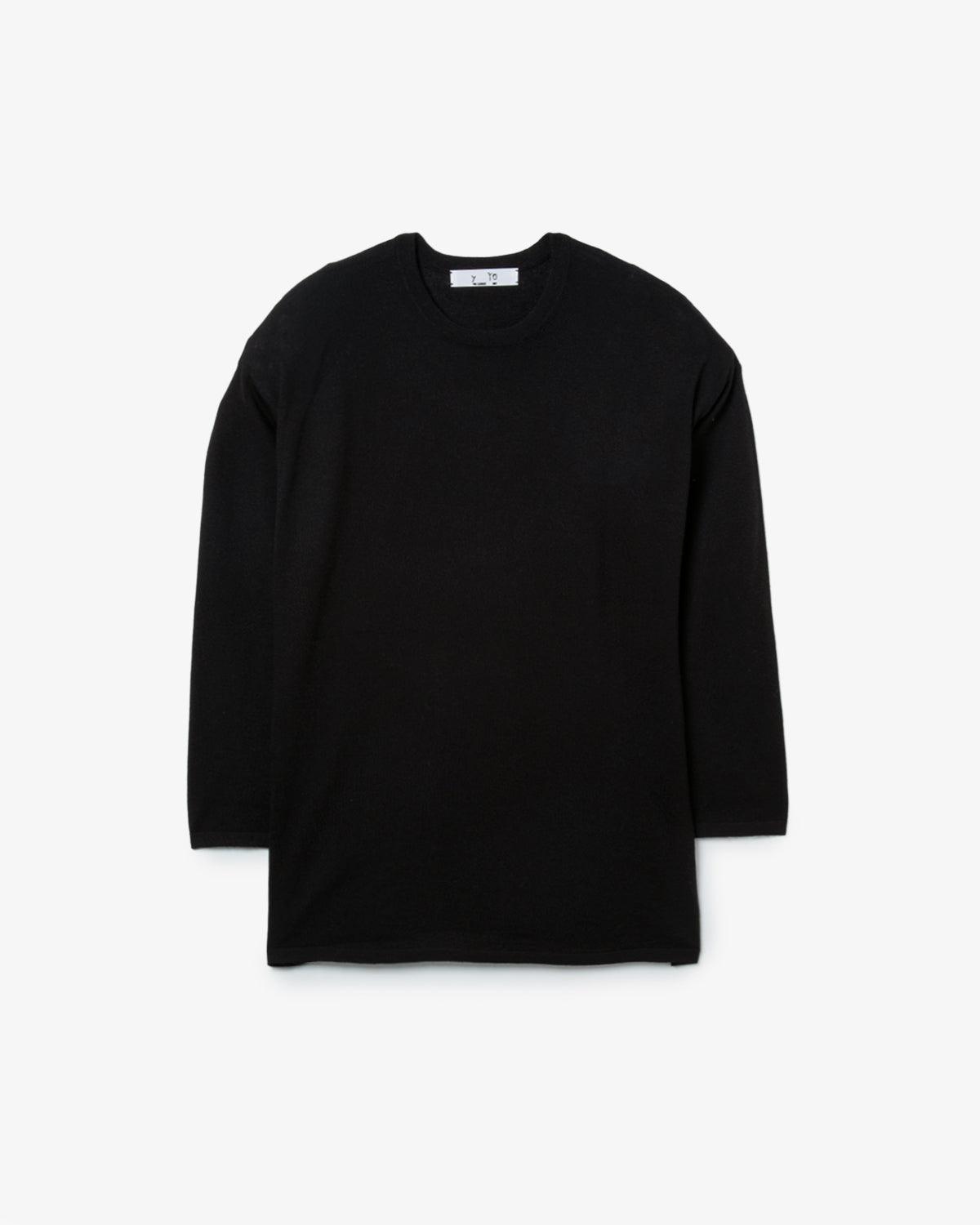 SHEER LONG-SLEEVE TEE WITH SHOULDER PADS