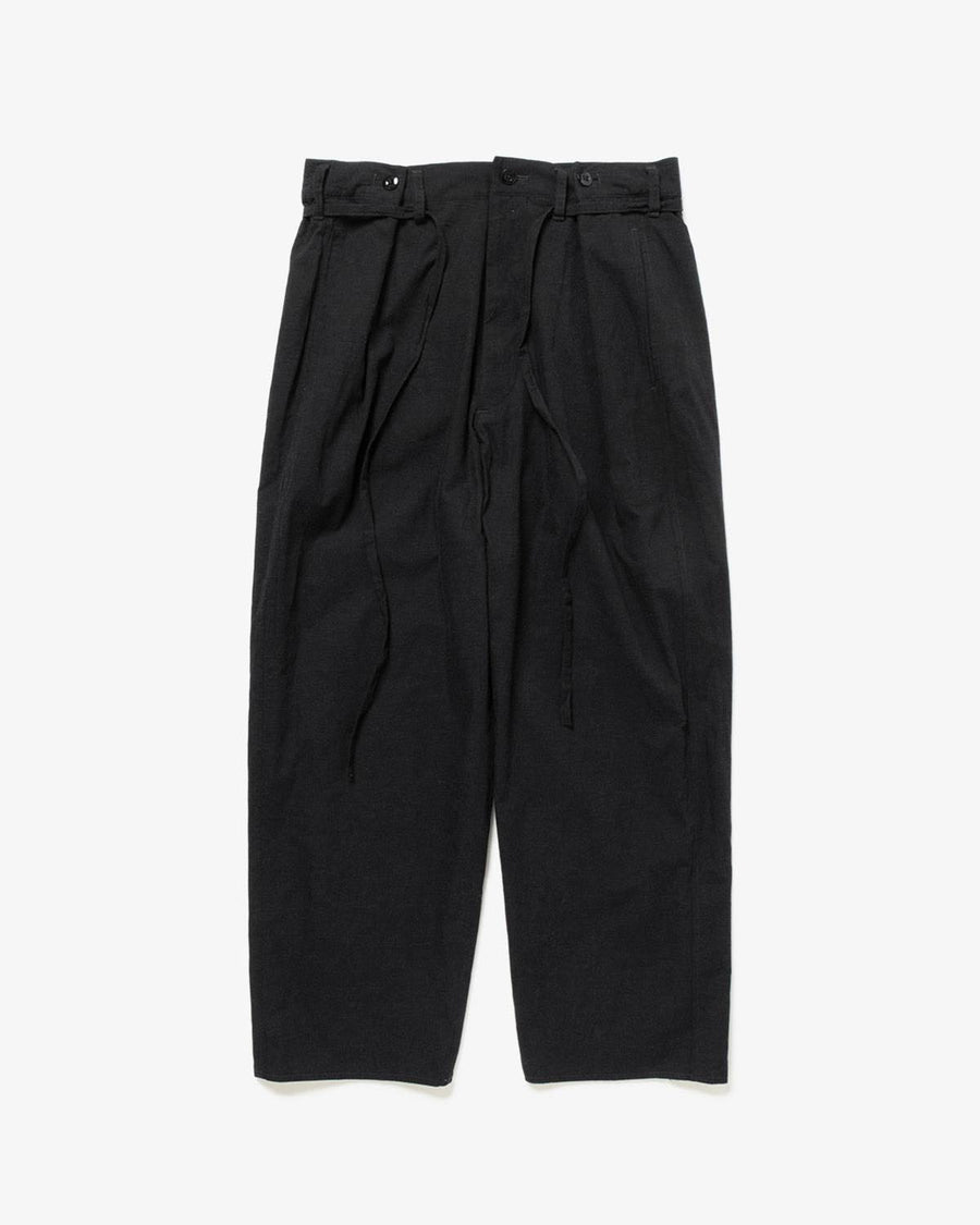SELVAGE TWILL BUTTON TUCK EASY PANTS