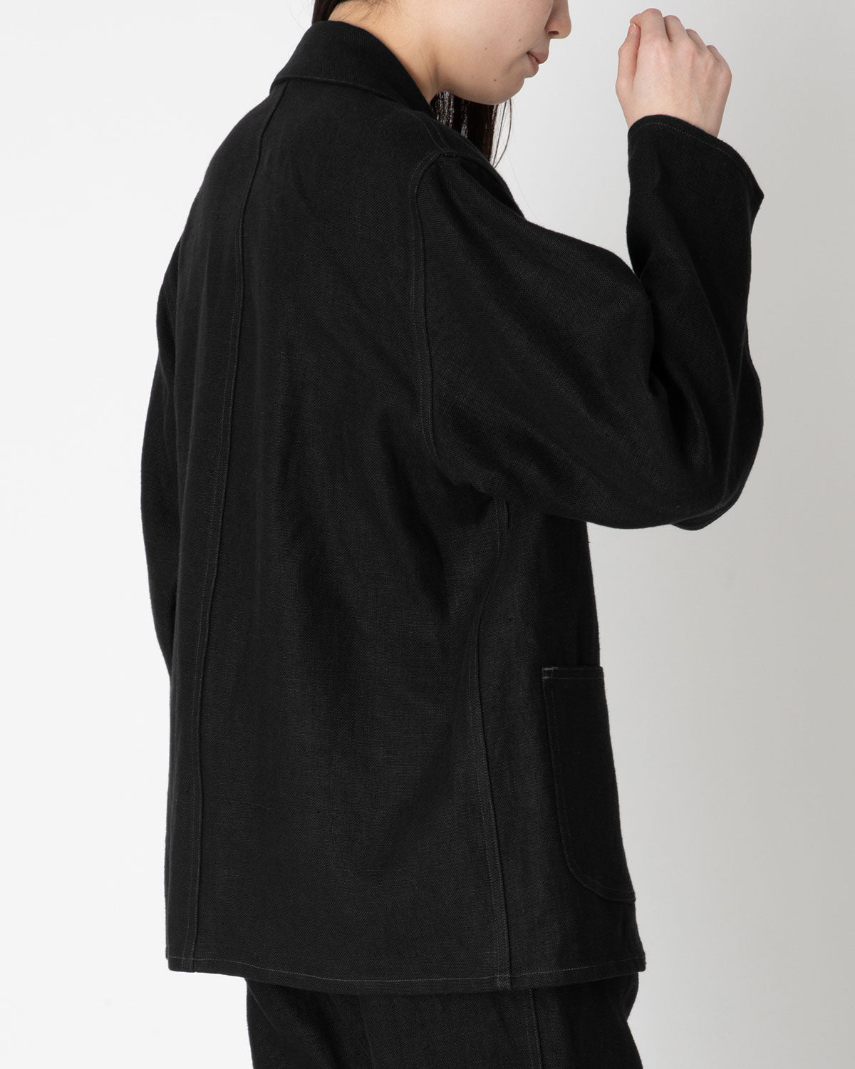 HEAVY LINEN WORK CARDIGAN JACKET