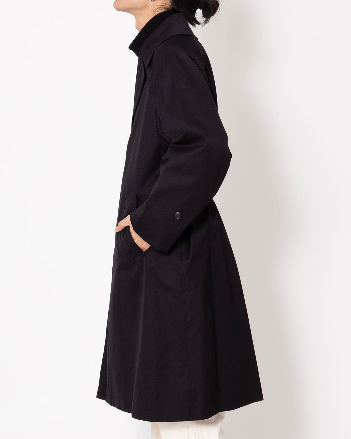 COTTON GABA TIELOCKEN COAT