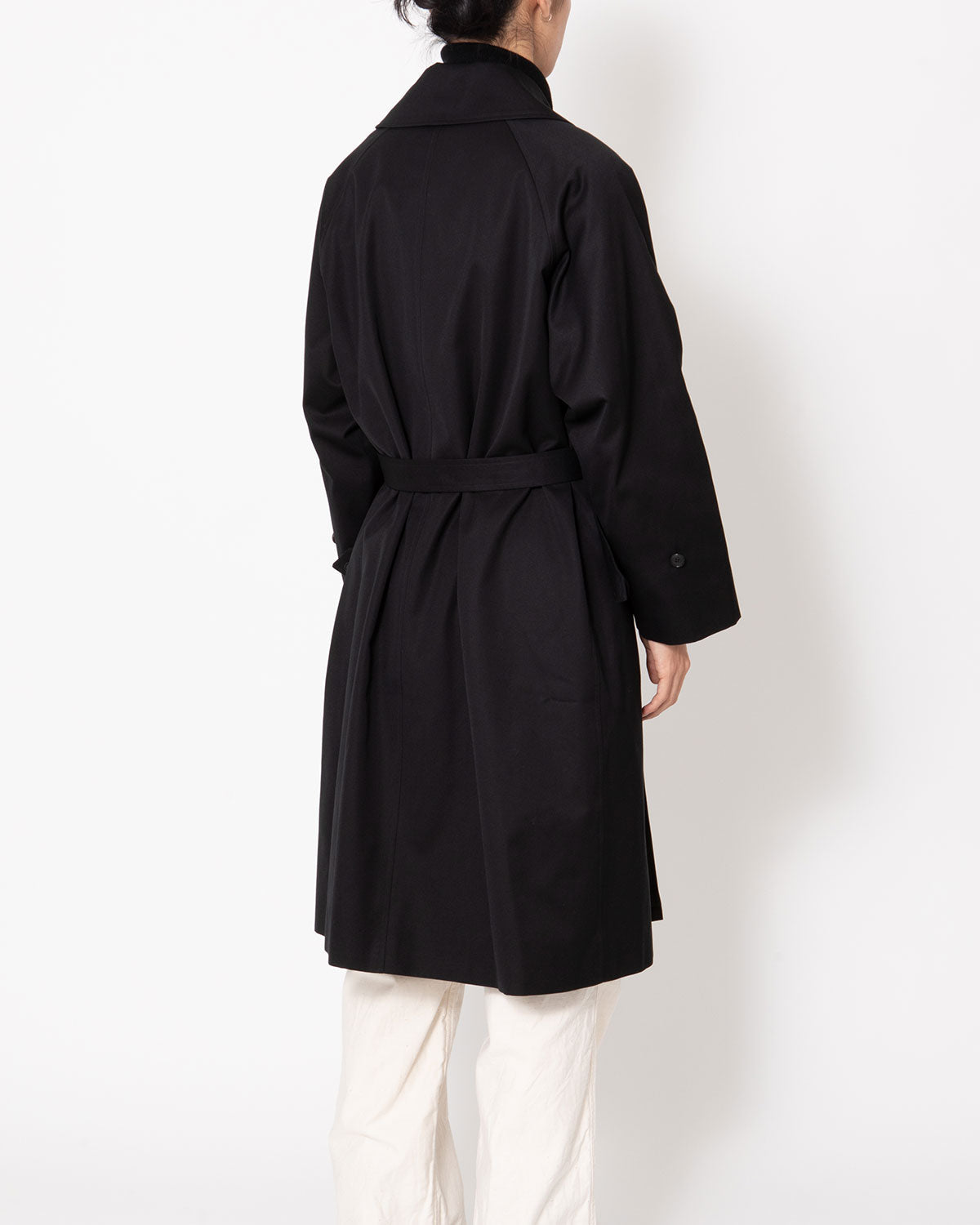 COTTON GABA TIELOCKEN COAT