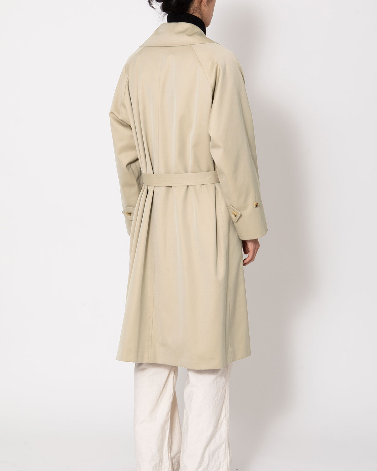 COTTON GABA TIELOCKEN COAT