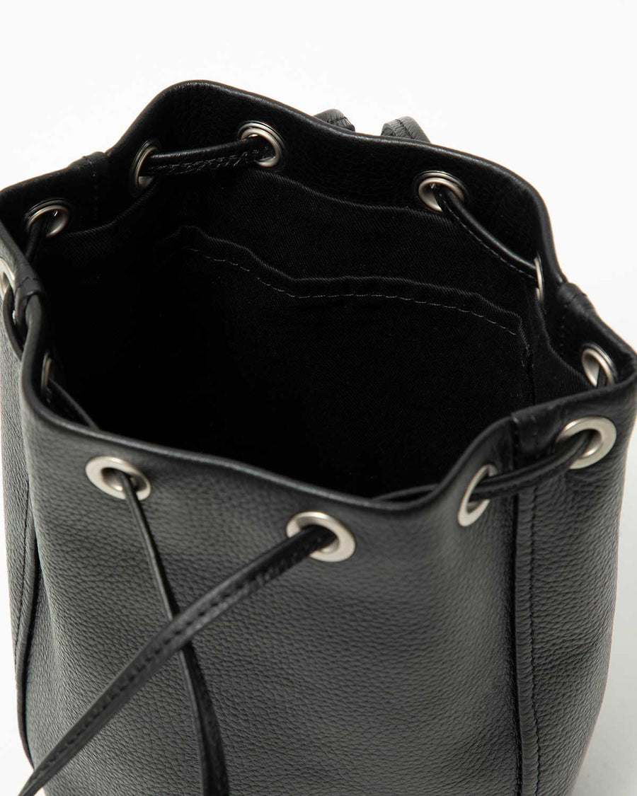 DRAWSTRING POUCH SHRINK LEATHER