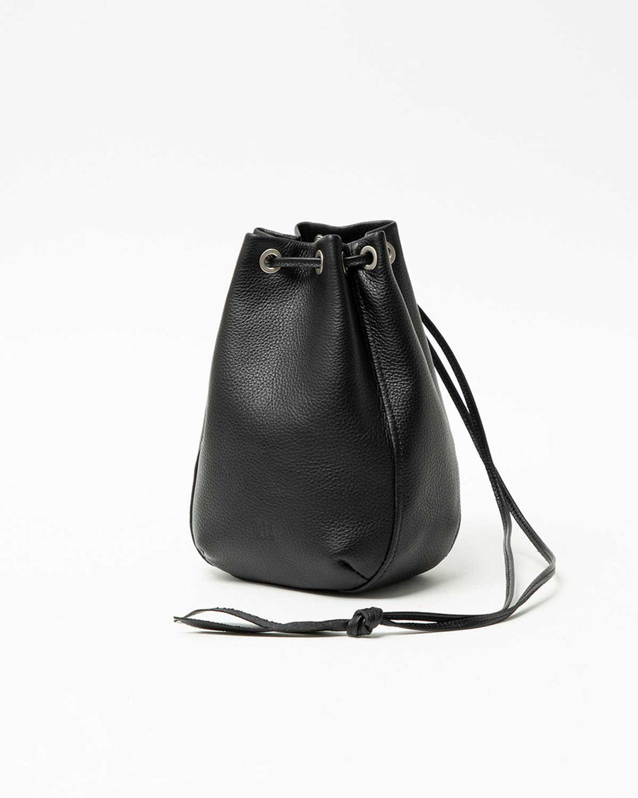 DRAWSTRING POUCH SHRINK LEATHER