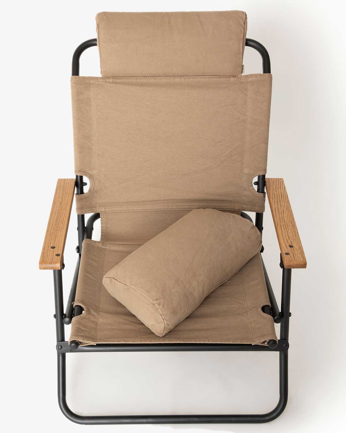 FOLDING CHAIR COTTON CANVAS COFFEE DYED