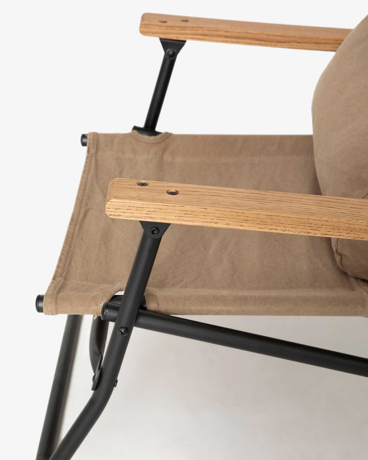 FOLDING CHAIR COTTON CANVAS COFFEE DYED