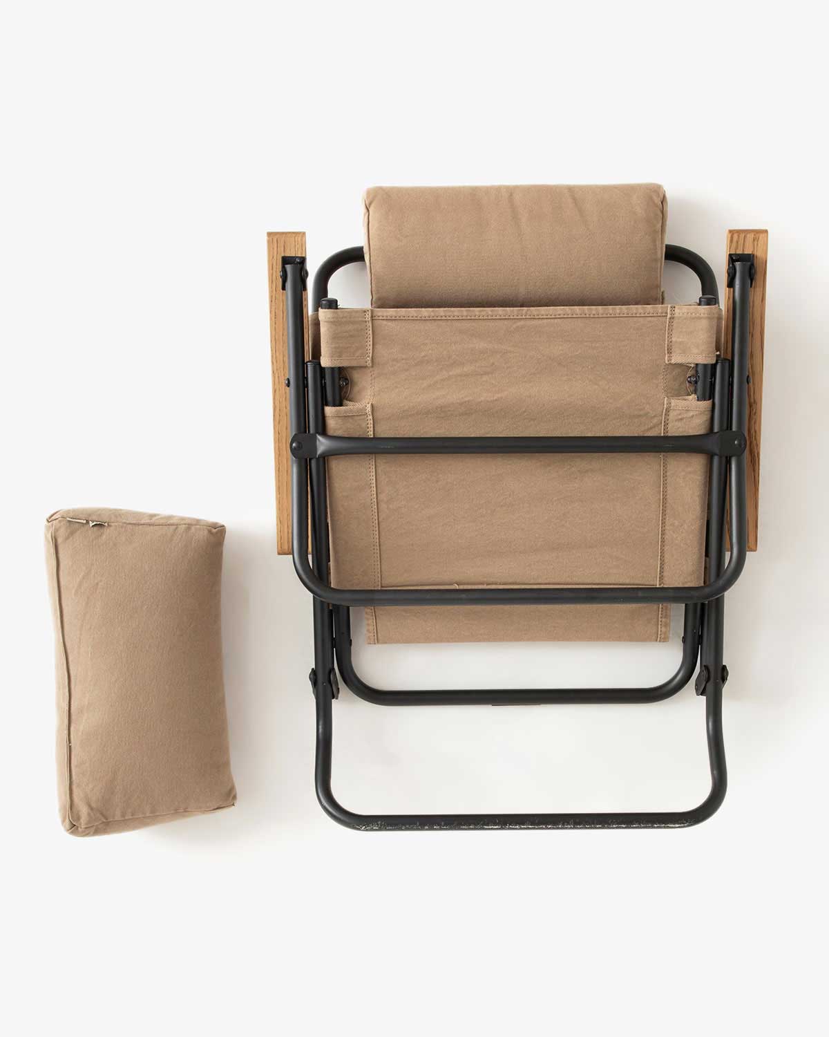 FOLDING CHAIR COTTON CANVAS COFFEE DYED