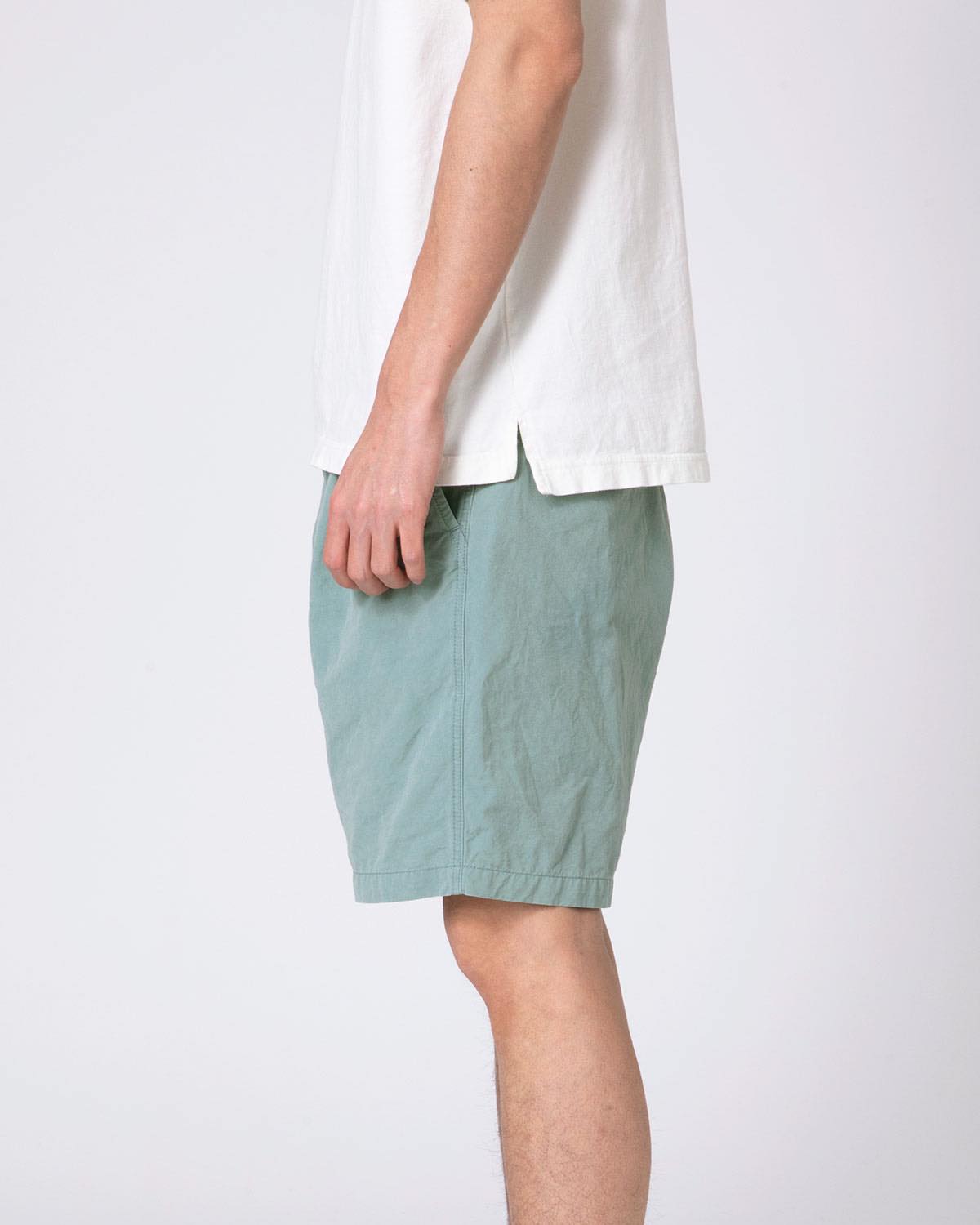 TUCK SHORTS  COTTON BROAD CLOTH  VINTAGE WASH