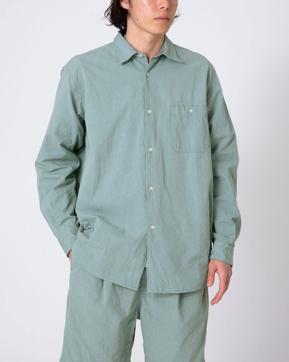 L/S SHIRT COTTON BROAD CLOTH VINTAGE WASH