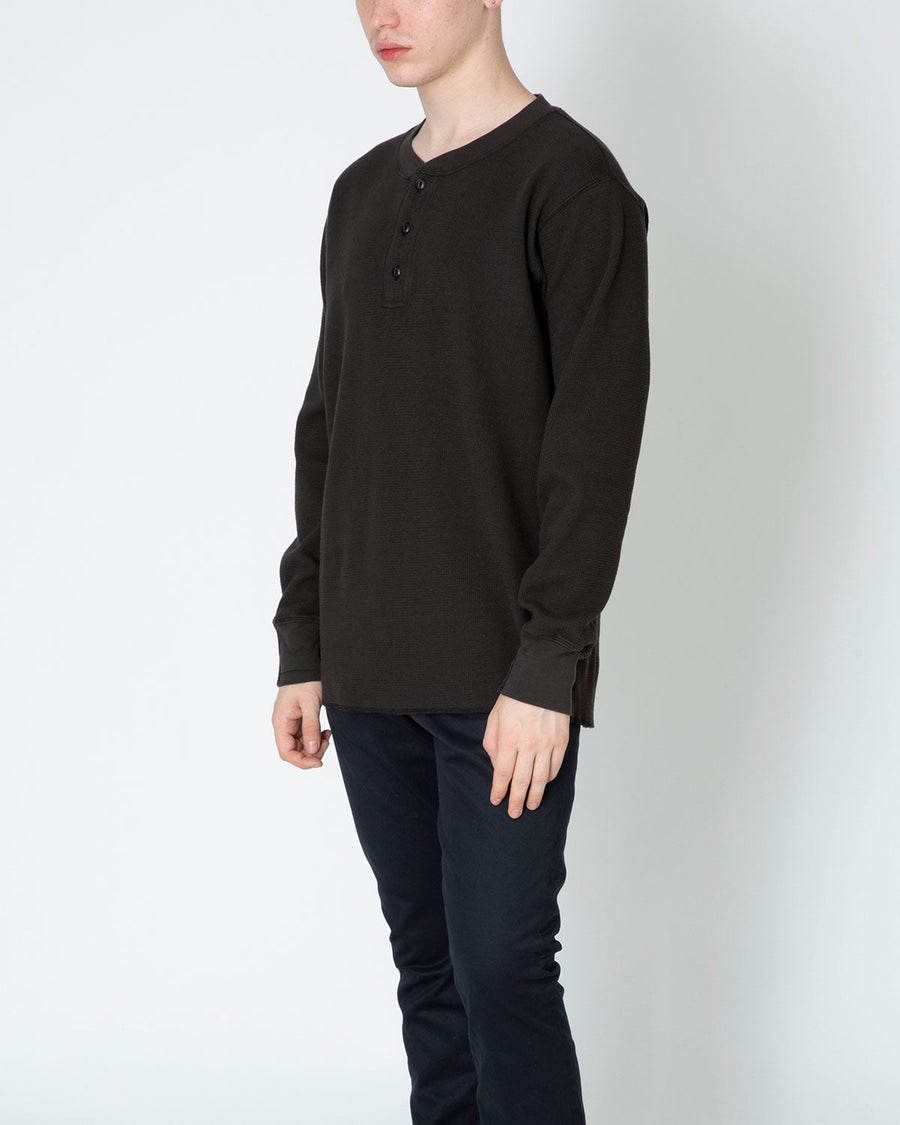 DWELLER HENLEY NECK L/S TEE COTTON THERMAL – COVERCHORD