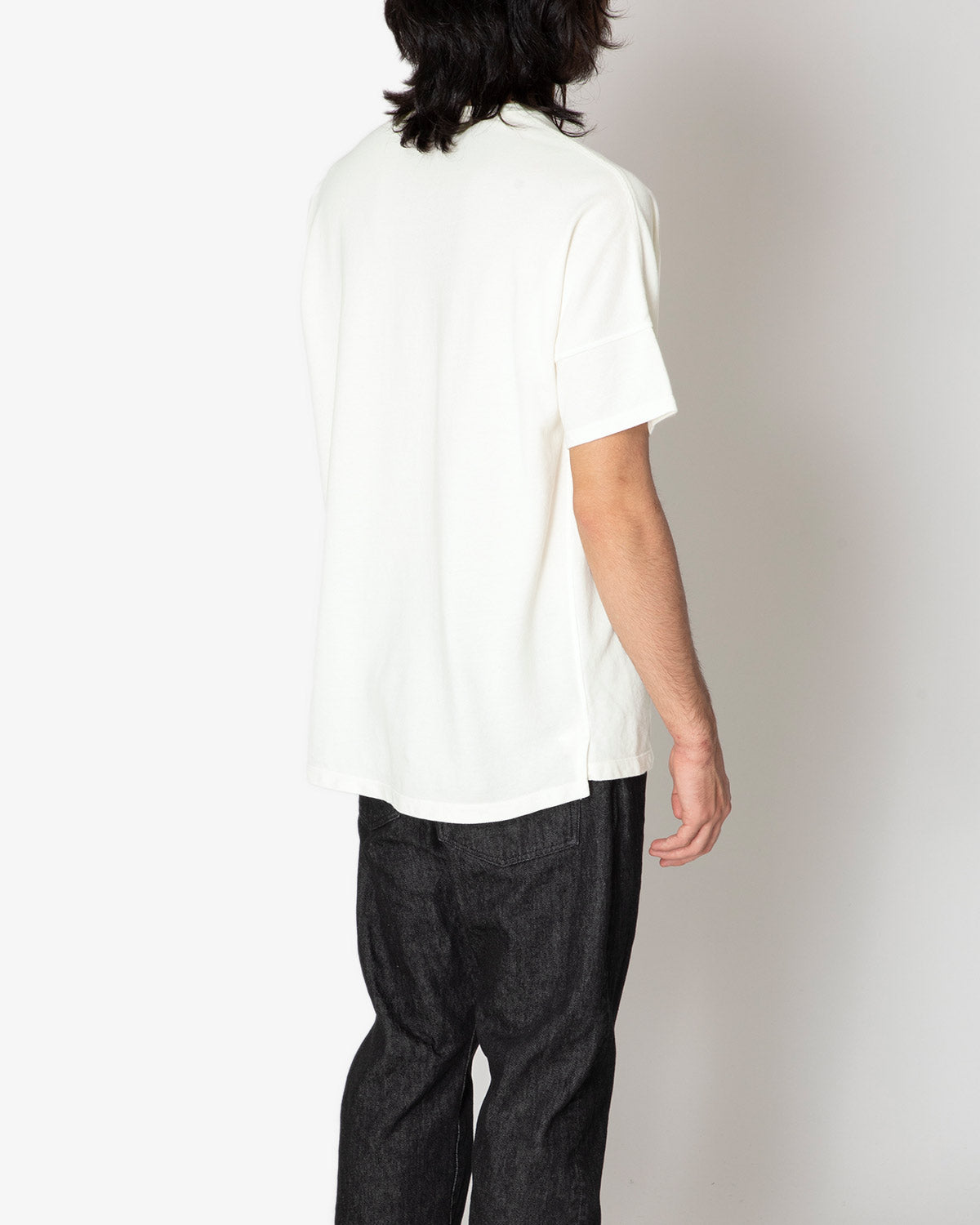 CLERK S/S V NECK TEE COTTON PIQUE OVERDYED