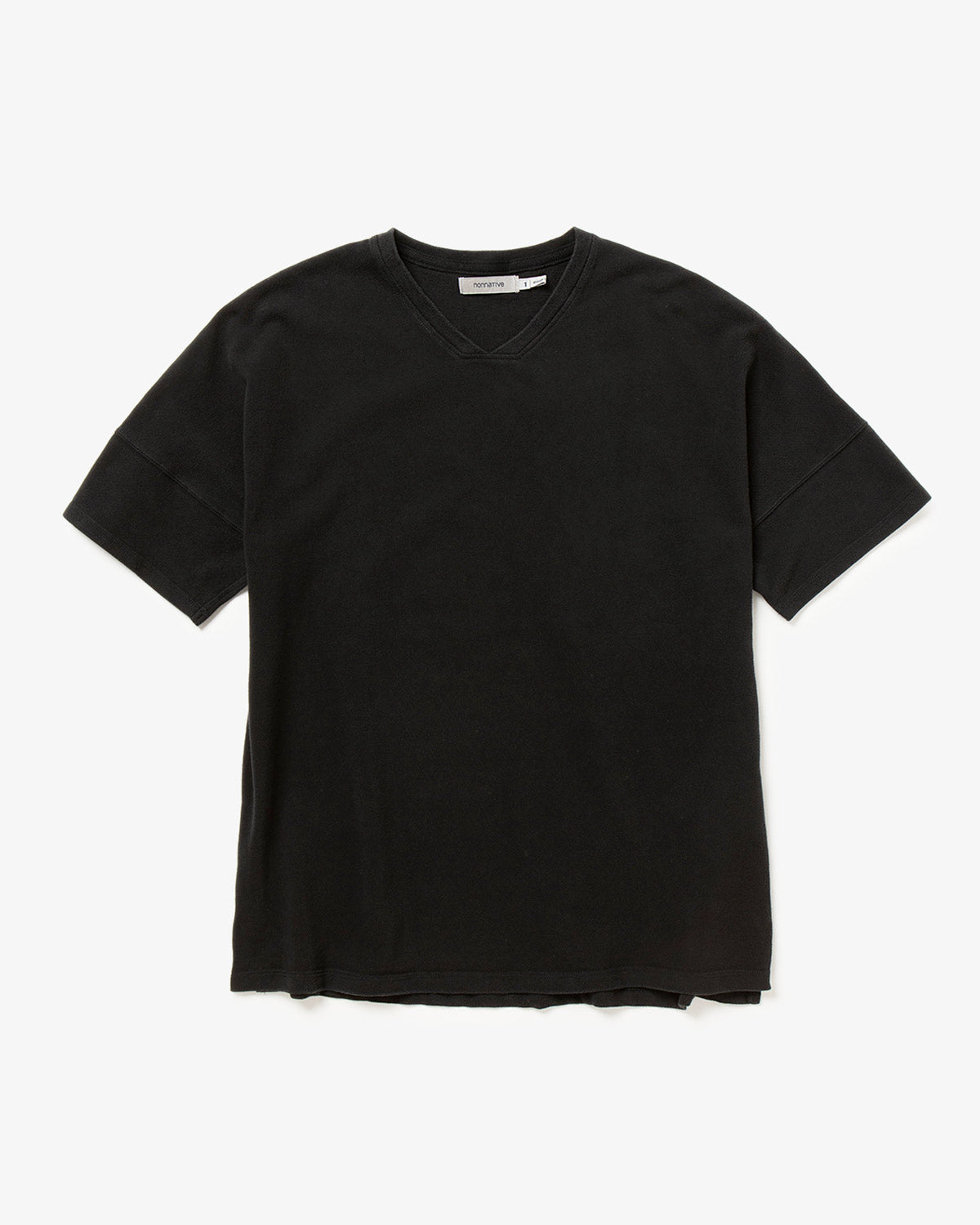 CLERK S/S V NECK TEE COTTON PIQUE OVERDYED