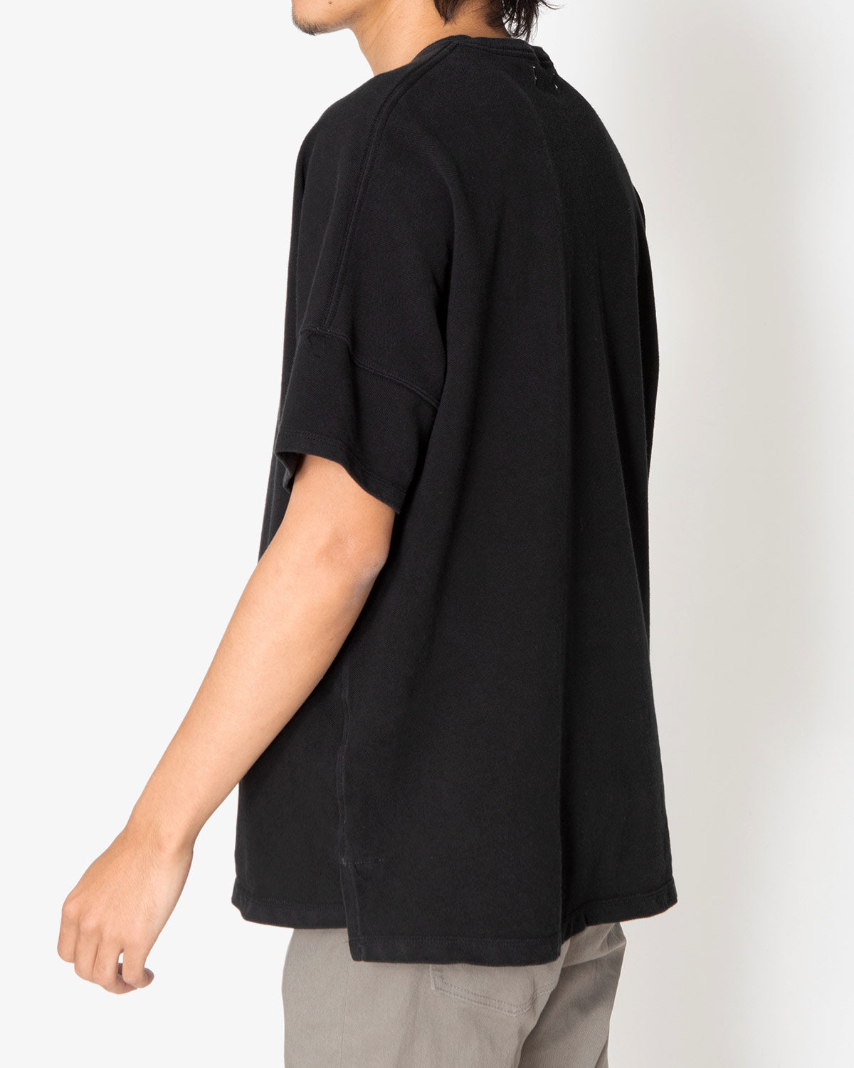 CLERK S/S V NECK TEE COTTON PIQUE OVERDYED