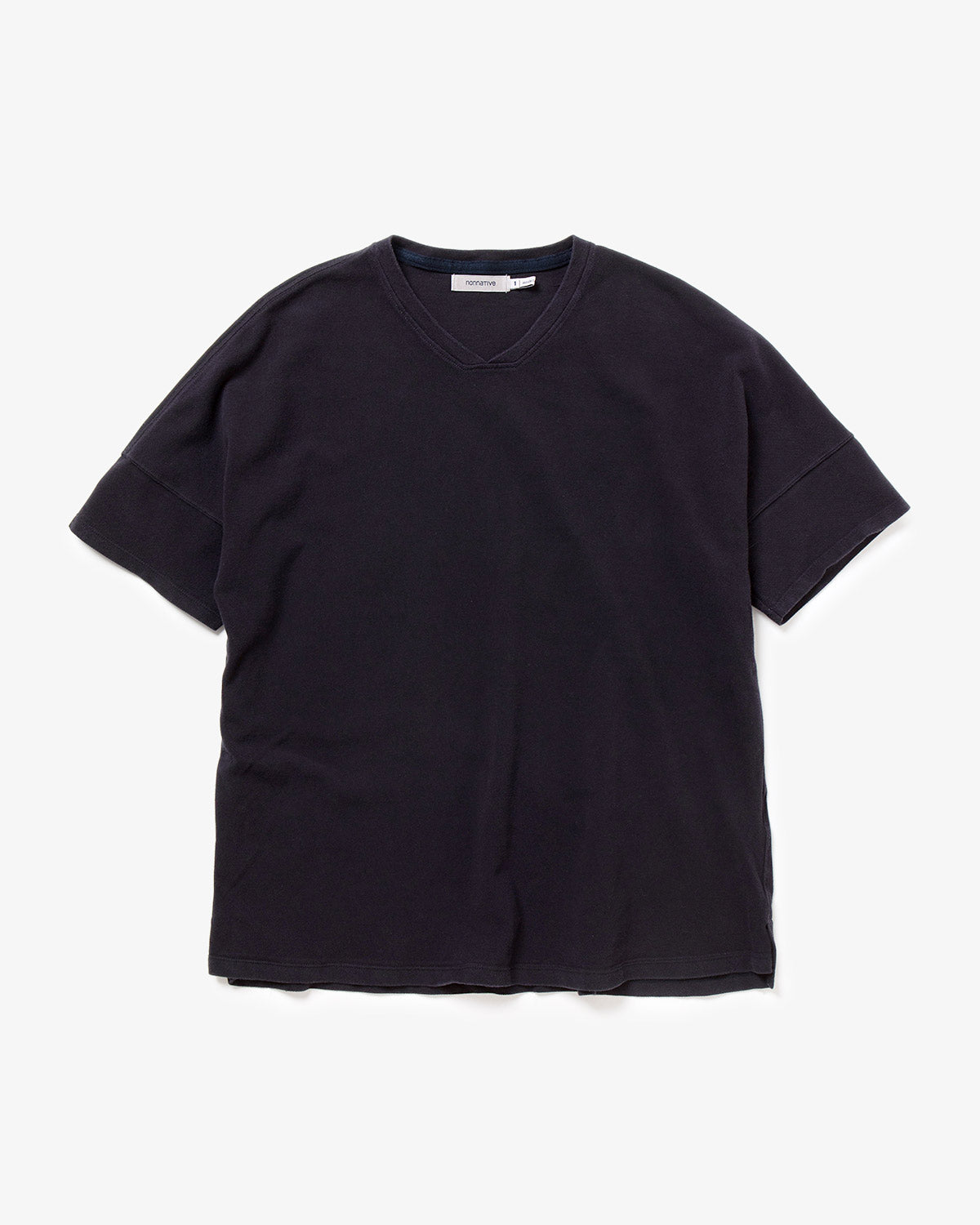 CLERK S/S V NECK TEE COTTON PIQUE OVERDYED