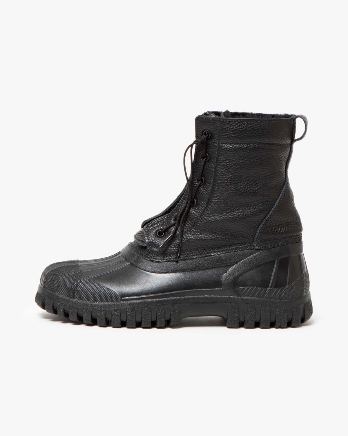 WORKER ZIP DUCK BOOTS COW LEATHER WITH RUBBER SOLE