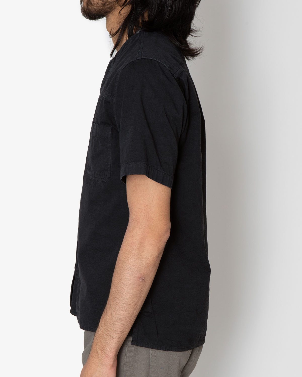 TRUCKER S/S SHIRT COTTON WEATHER CLOTH OVERDYED