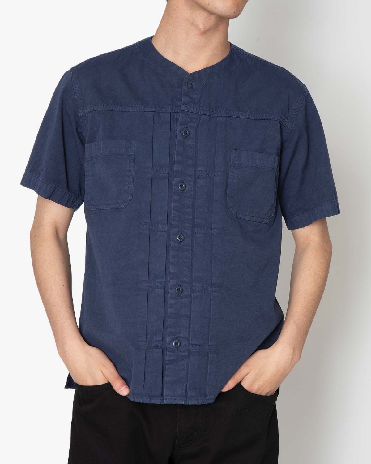 TRUCKER S/S SHIRT COTTON WEATHER CLOTH OVERDYED