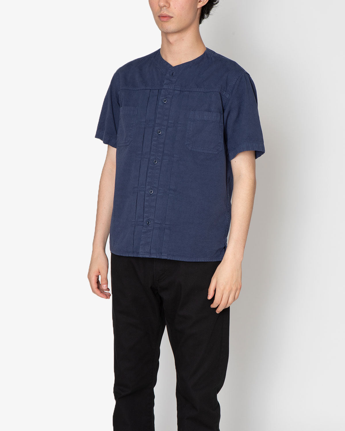 TRUCKER S/S SHIRT COTTON WEATHER CLOTH OVERDYED