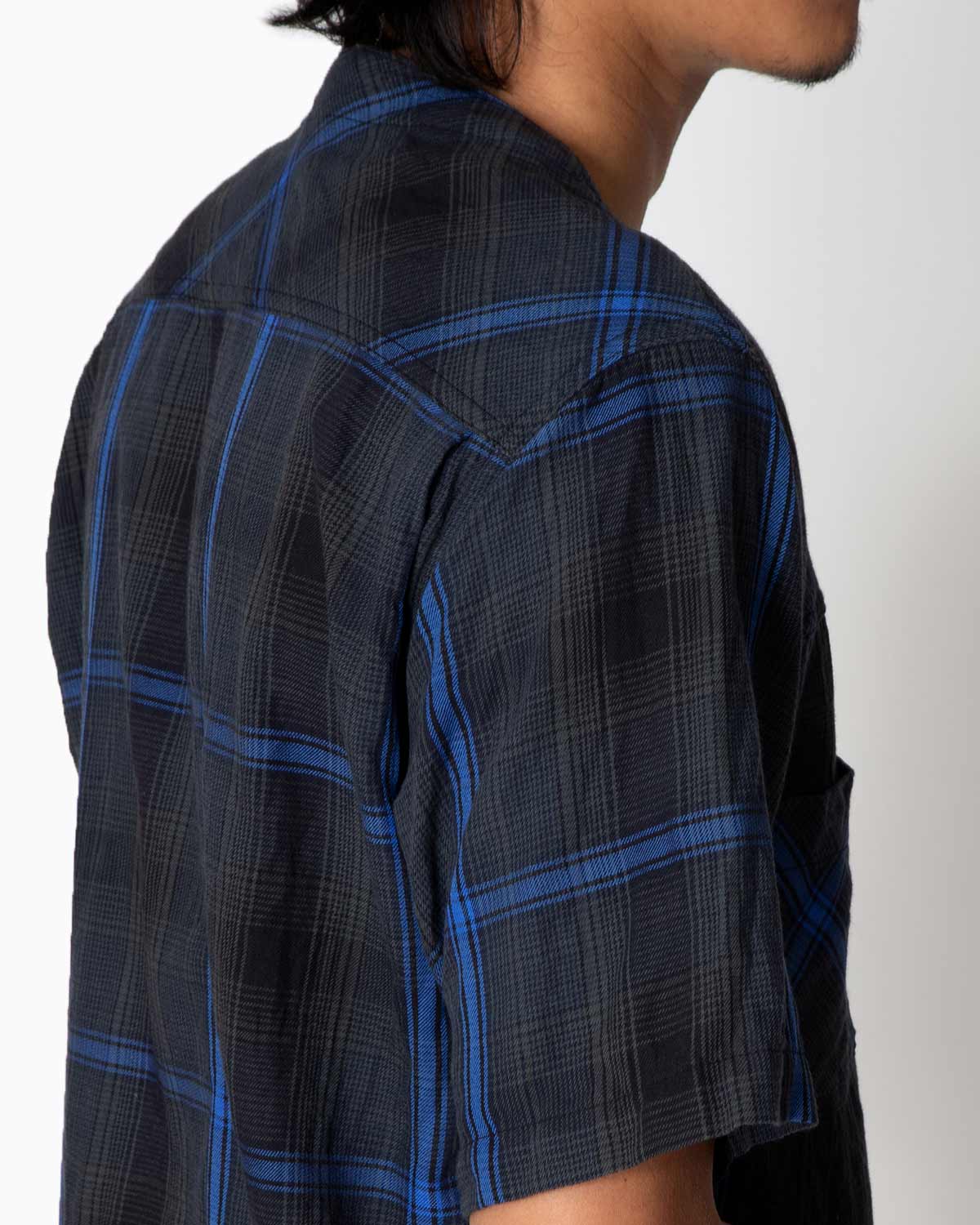 TRUCKER S/S SHIRT C/P TWILL OMBRE PLAID