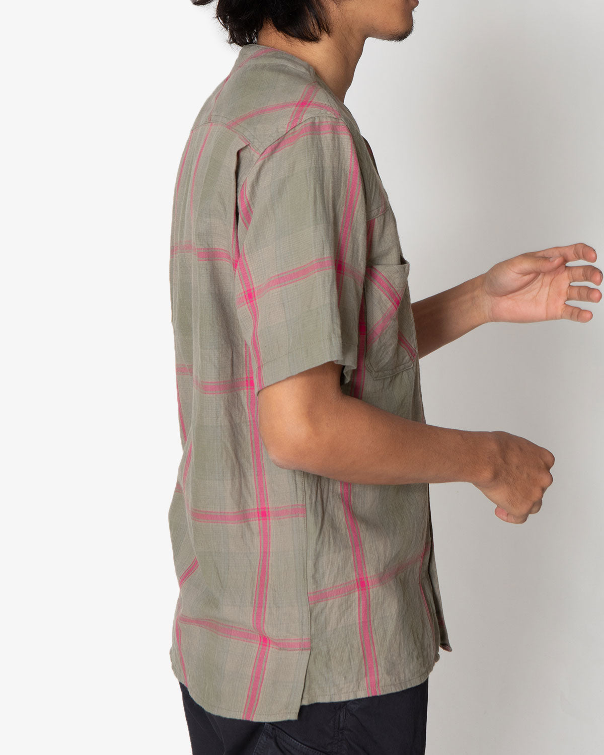 TRUCKER S/S SHIRT C/P TWILL OMBRE PLAID