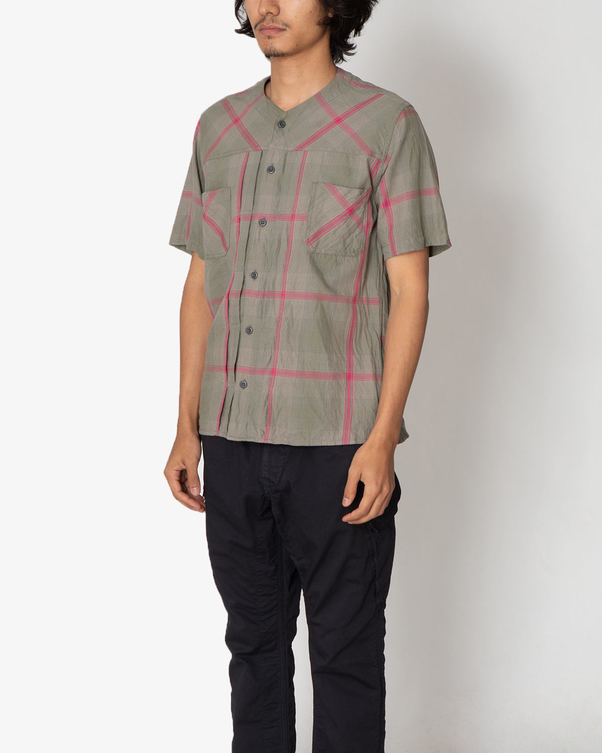 TRUCKER S/S SHIRT C/P TWILL OMBRE PLAID