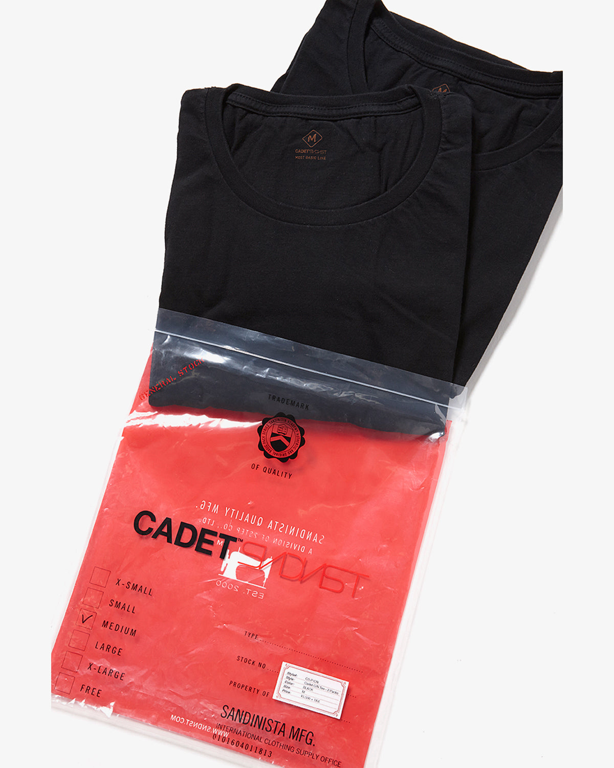 CADET C/N TEE - 2 PACKS